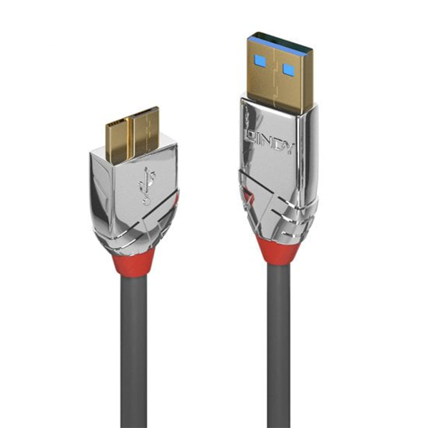 Lindy USB 3.2 Type A to Micro-B Cable, 5Gbps, Cromo Line